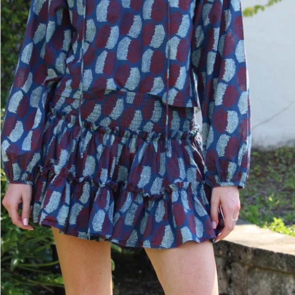 NWT! WKND WFYR Homecoming Smocked Waist Tiered Skort XS Skirt Weekend